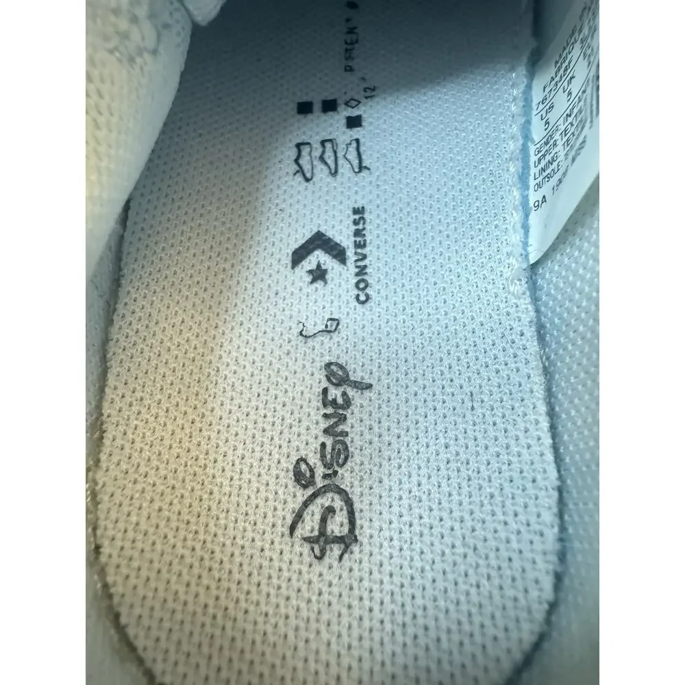 Converse All Star Toddler Size 5 Olaf Frozen Sneakers White Hook Loop